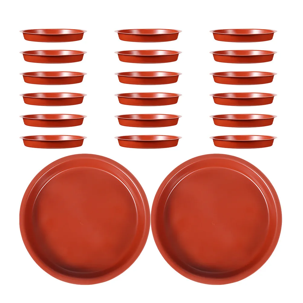 20Pcs Round Plant Pot Tray Heavy-Duty PP Plastic Saucer for Potted Plants Bonsai Indoor Outdoor Water Retention Drain Tray