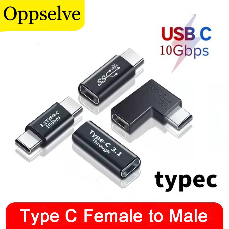 

10Gbps Type C Male/Female to Female Adapter USB 3.1 Gen 2 TypeC Video Audio Conventer Data Tranfering 5A Fast Charging Connector