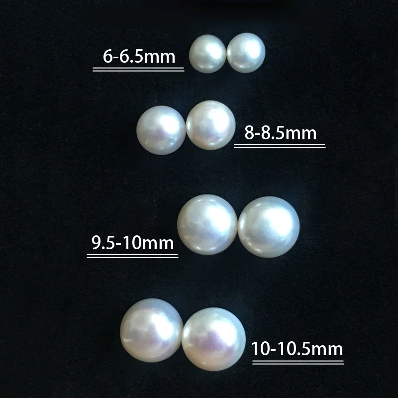 Natural Fresh Water Pearl Earring Stud Earring 925Sterling Silver Needle Classic Elegant Female  Gift  Wedding Party