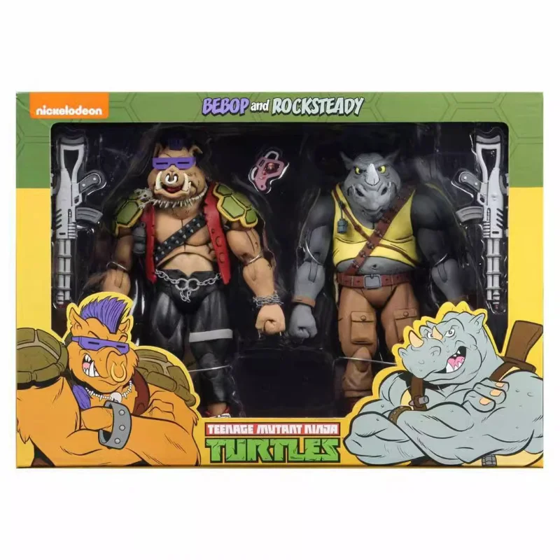 Tortugas Ninja mutantes adolescentes NECA trituradora Michelangelo soldadura de pie Donatello Krang figura Bebop Rocksteady figura de acción de tortuga