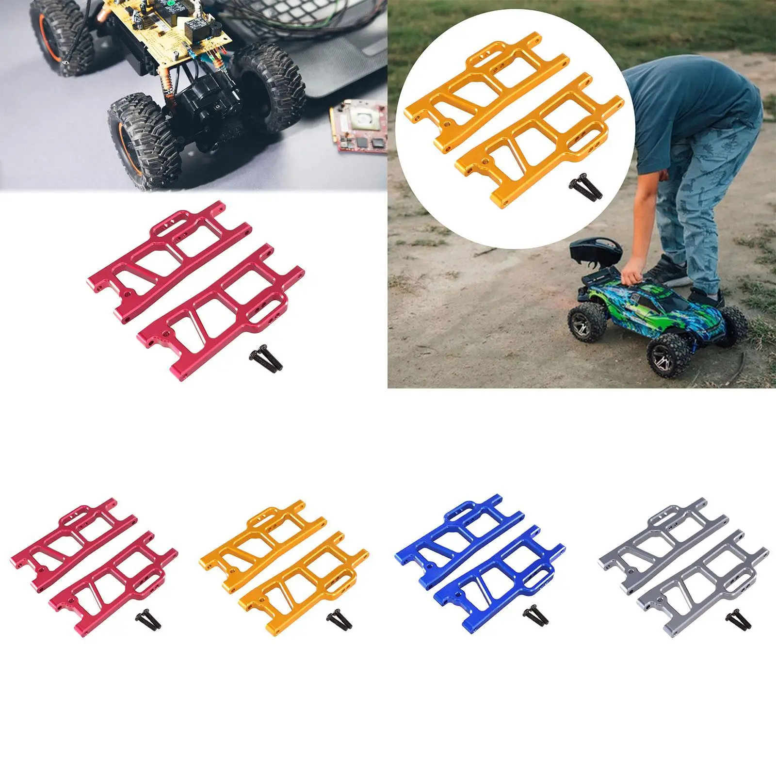 Brazo inferior delantero mejorado escala 1/10 RC accesorios de actualización de coche RC de alta resistencia