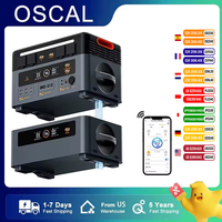Oscal 2400W Portable Power Station 1872wh LiFePO4 Battery 16 Outputs Power Bank Battery Pack Fast Charging App Control LED Light