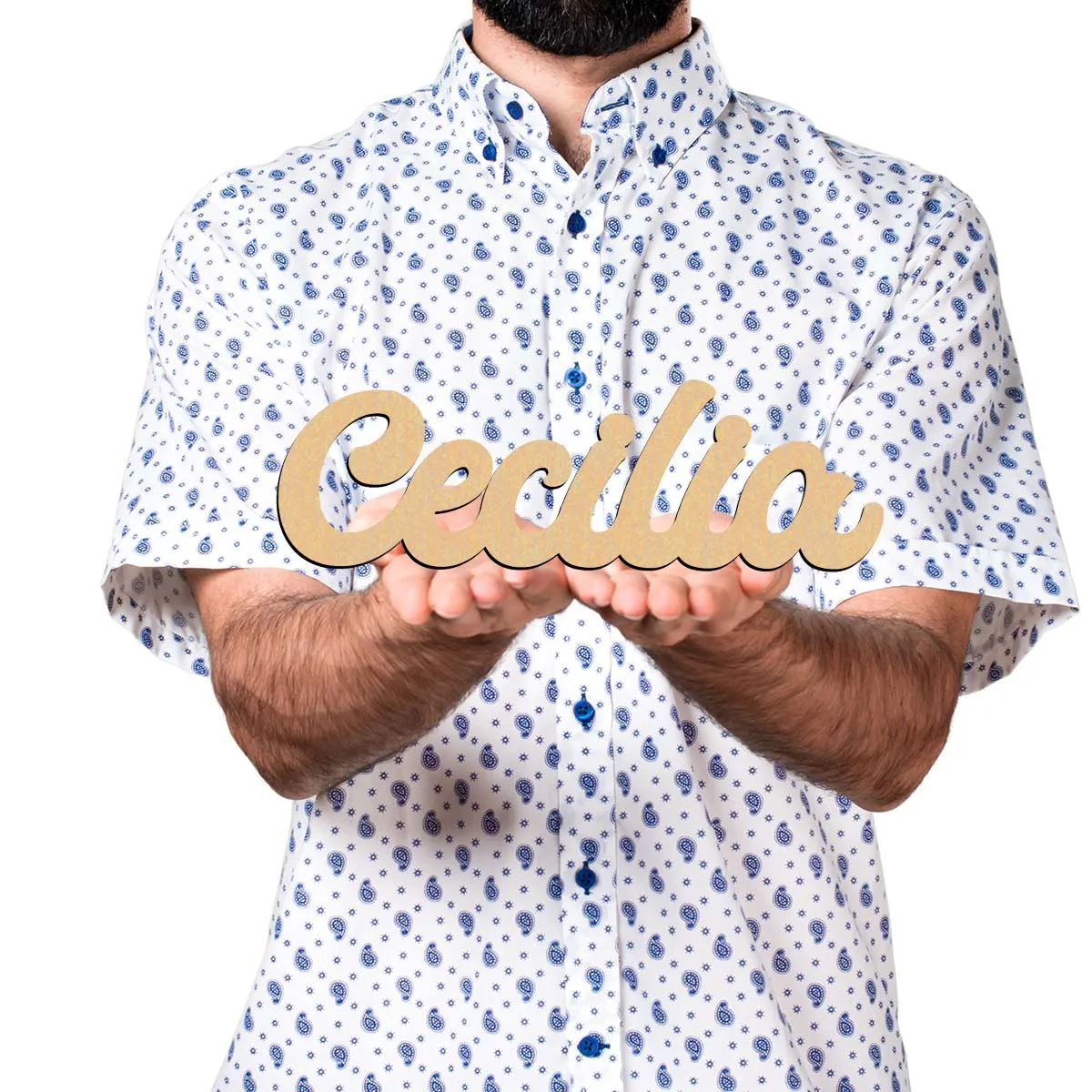 1pc Creative Cecilia example Custom Name Wooden Decor Wood Material Laser-Cut Sign Vertical Orientation Door Hanging Decor