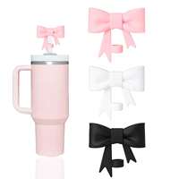 1/3pcs Bow Straw Covers Cap Toppers Compatible with Stanley 40/30 oz Tumbler Cups for 0.4in/10mm Stanley Cups Straws Accessories