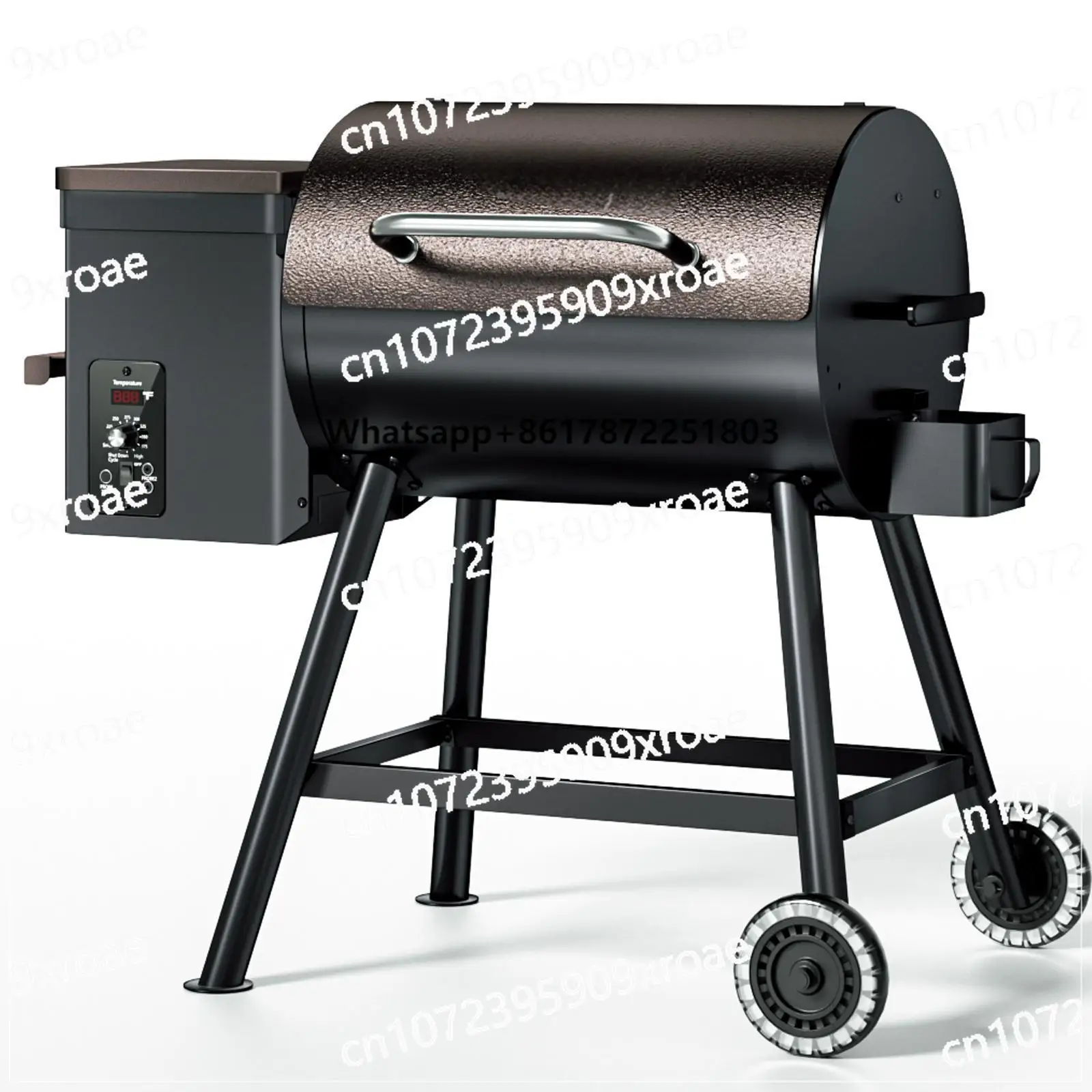 

Steel Grill Digital Temperature Control With Oil Cup Unfoldable Legs Wood Pellet Grill Smoker Stainless