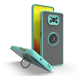 Shockproof Case For Xiaomi Poco X3 Pro Magnet Car Holder Ring Stand Phone Cover For Poco Poko Pocco Little X3 NFC X 3 Pro X3Pro