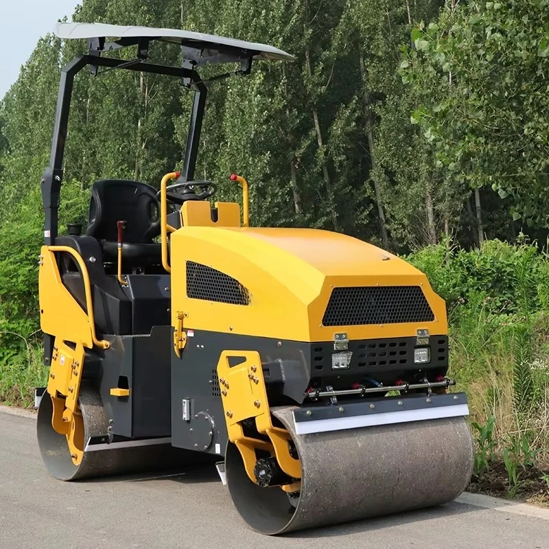 محرك ديزل صغير 2 طن 3.5 طن 5 طن آلة الأسطوانة الأسفلت الأسطوانة الطريق رائجة البيع الضاغط الاهتزازي