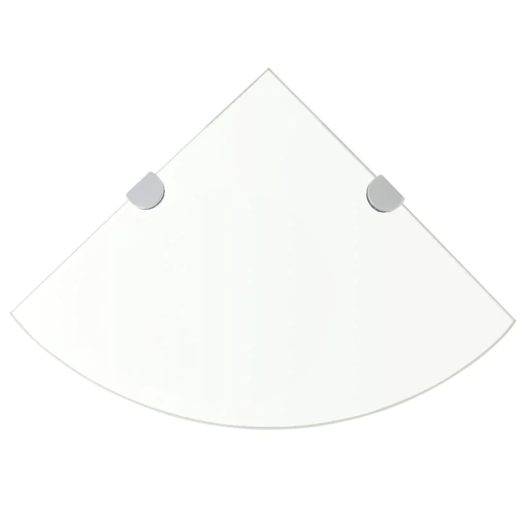 Eckregale, 2 Stück, Chrom- und Glasstützen, 35 x 35 cm, Kunst- und Fotorahmen, Displays, Heimtextilien, Wandregale, Lagerregale
