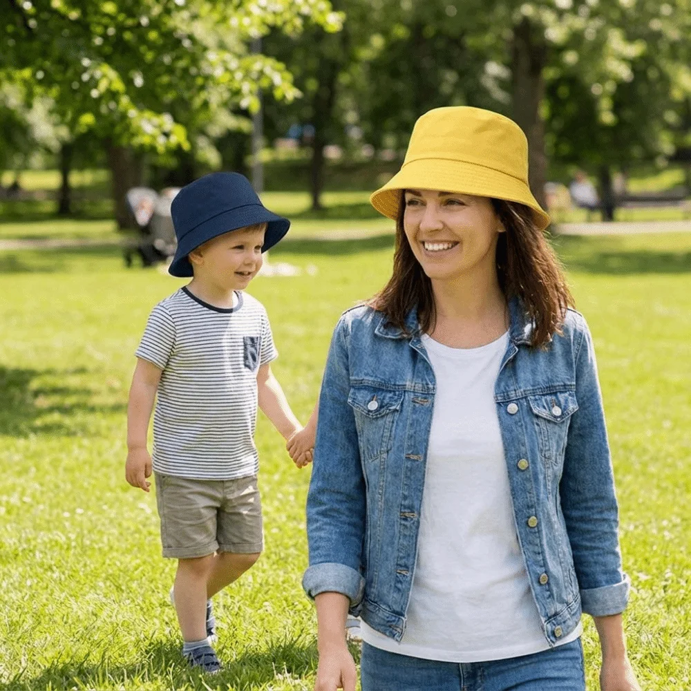 Lightweight UV Protected Fisherman Hat Foldable Wide Brim Sun Hat Parent Unisex Style Breathable Bucket Hat Fishing