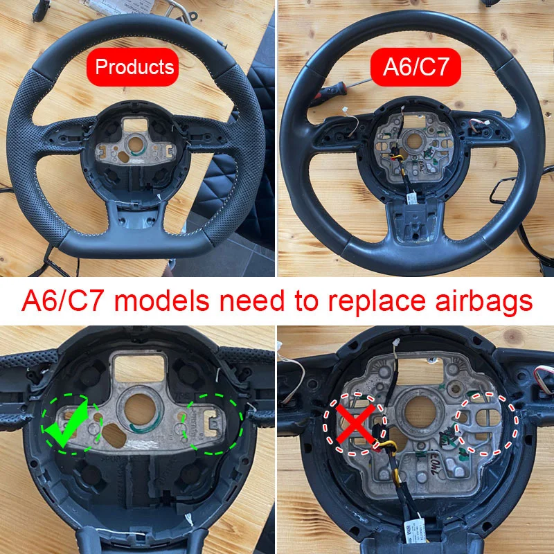 steering wheel for Audi A3 A4 A5 A6 A7 Q3 Q5 Q7 fully perforated steering wheel flat bottom steering wheel campaign