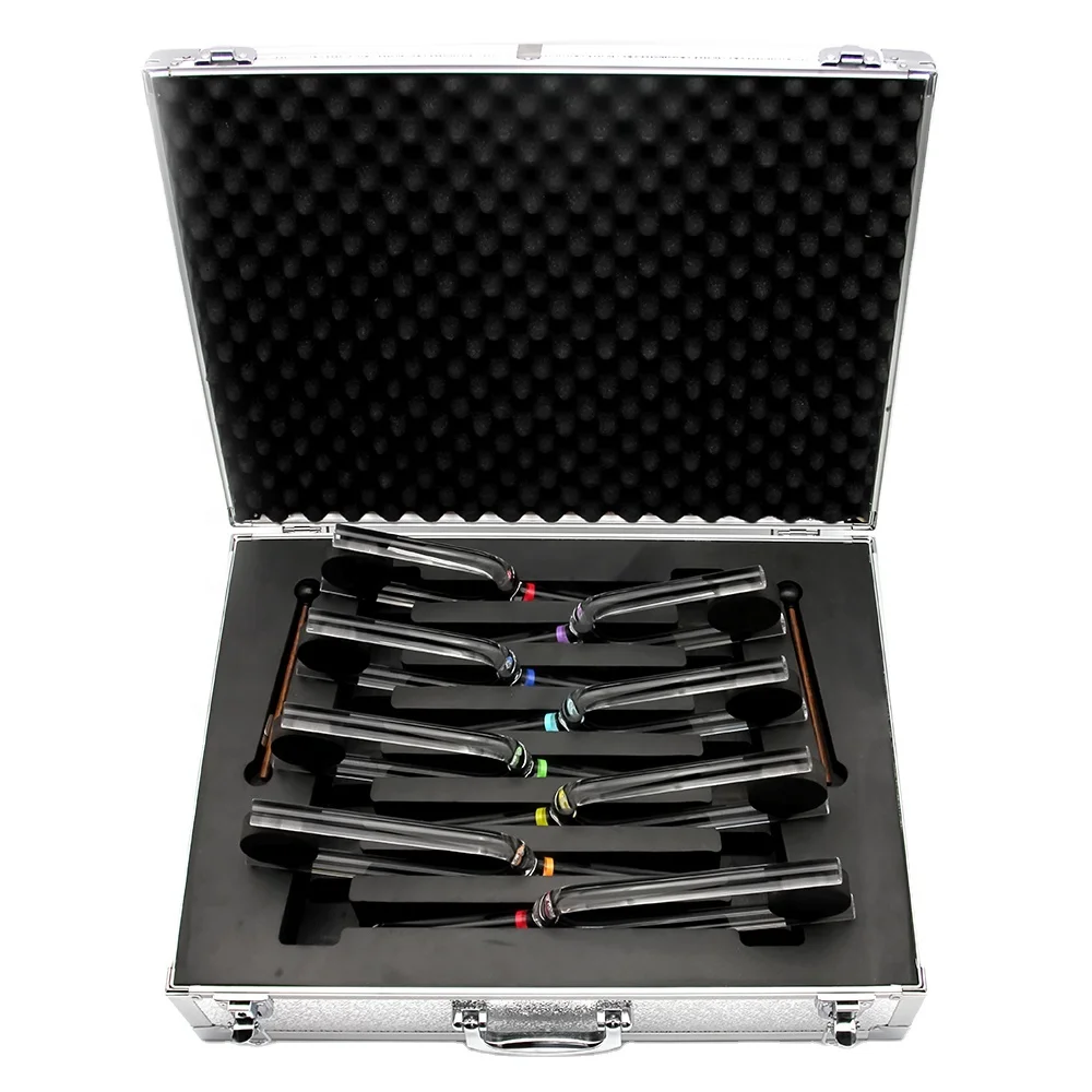 

20mm For One Set Total Tone Crystal Tuning Fork Without Design And A Free Case With Color Design 8notes