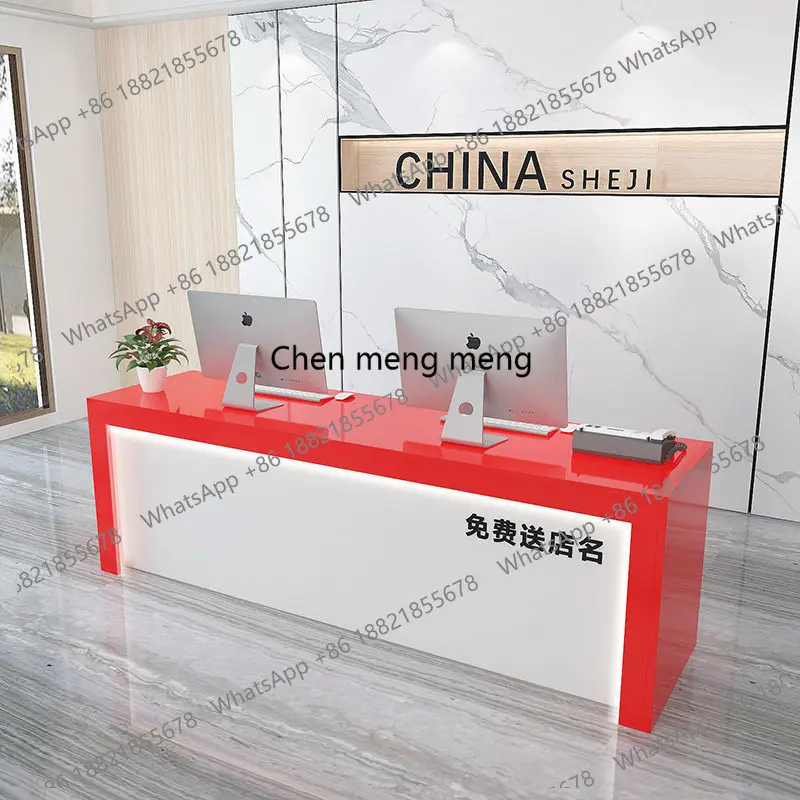 

Supermarket Reception Desk Luxury Coffee Modern Study Reception Desk Pharmacy Front Comptoir Caisse Corner Furniture
