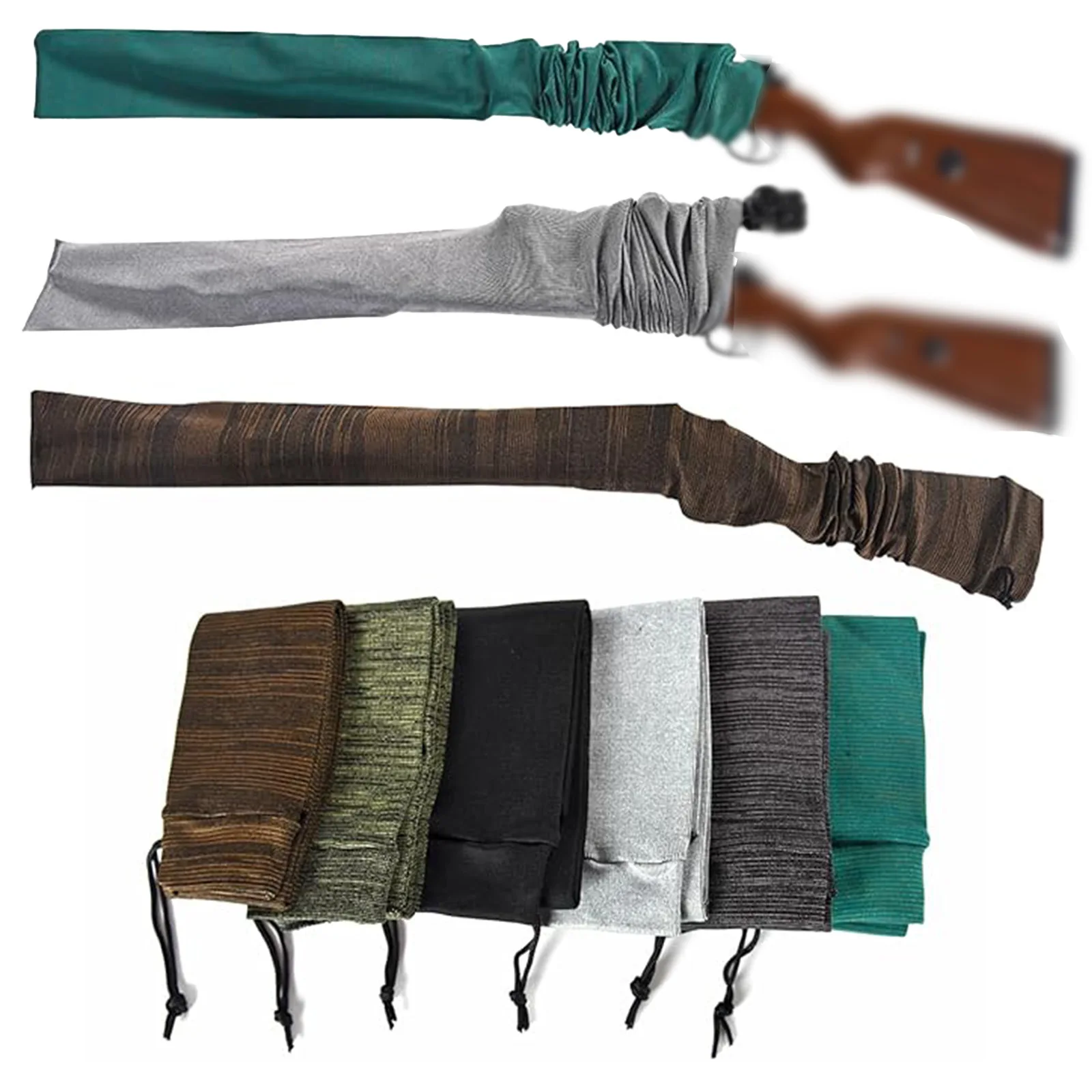 Silicone Treated Gun Sock Polyester Rifle Shooting Fishing Rod Sock Protection Cover Bag Case Hunting Hunting Sleeve Case