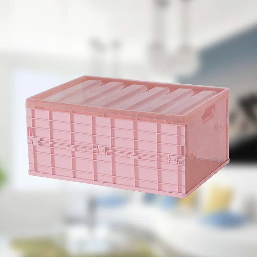 

Multifunctional Storage Box Portable Foldable Plastic Organizer Translucent Handle Home Kitchen Wardrobe Cupboard Desktop