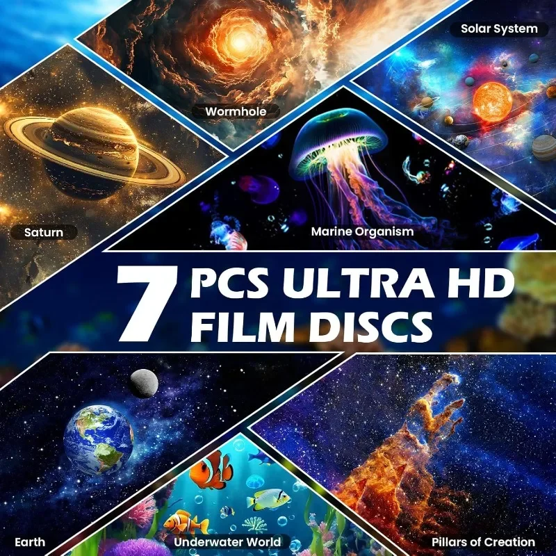 Telescopio de ensueño dinámico cielo estrellado proyección luz dormitorio cielo estrellado atmósfera superior luz regalo de Navidad