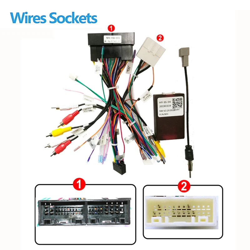 Canbus Box Decoder HY-SS-04 For Hyundai Santa fe SantaFe IX45 Wiring Harness Power Cable For Android Car radio Multimedia