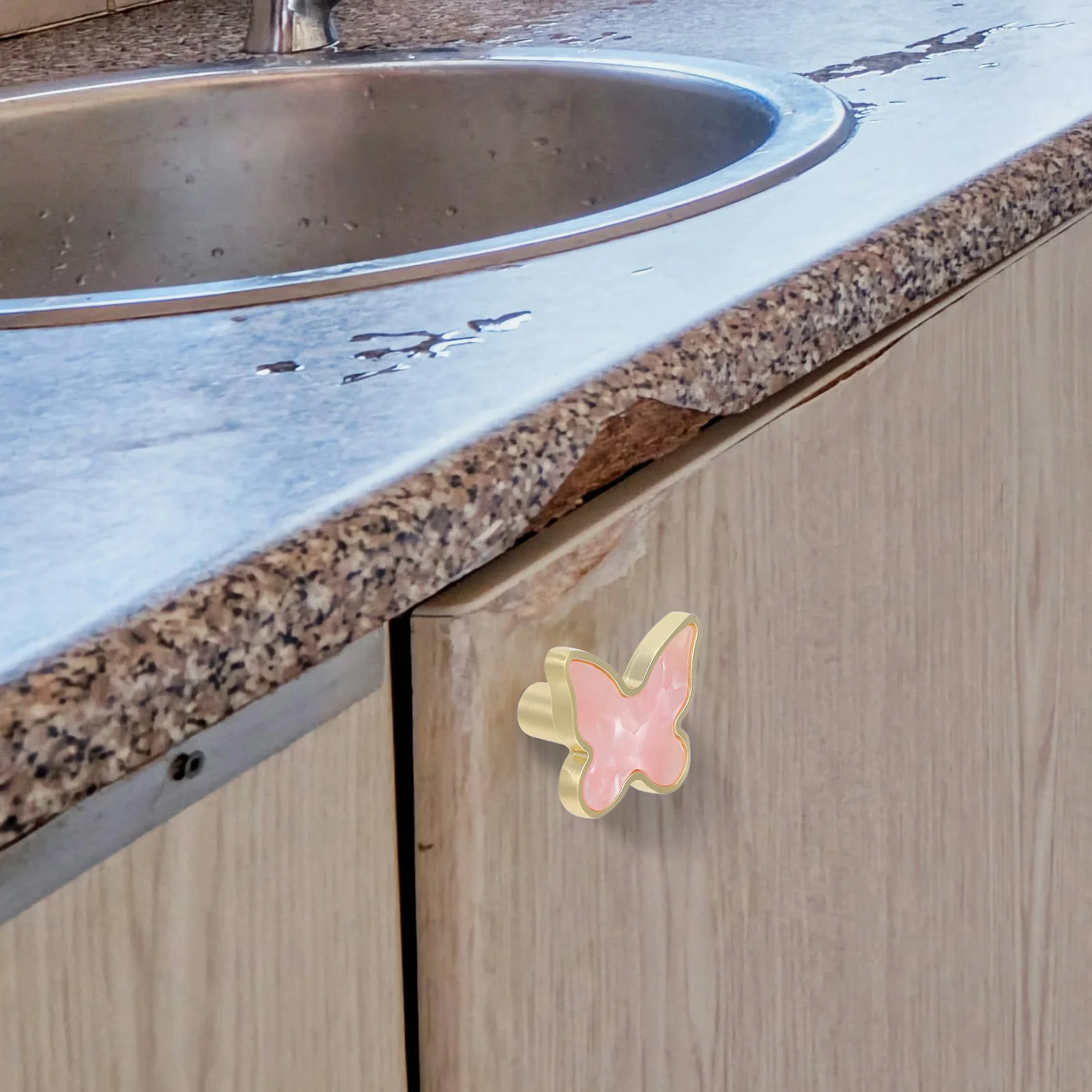 

2pcs Single Hole Butterfly Handle Zinc Alloy Drawer Pull Smooth Finish For Kitchen Bathroom Dresser Wardrobe Cabinet Knobs