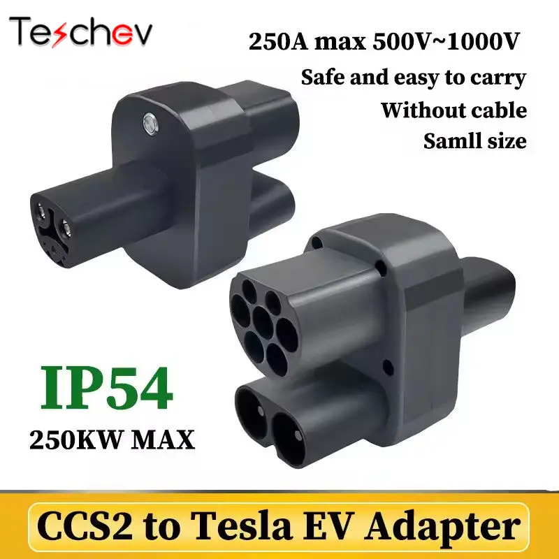 

Адаптер для зарядки Teschev CCS2 в Tesla EV 250A CCS2 Combo для конвертера Tesla для автомобильного зарядного устройства CCS2 Адаптер Tesla