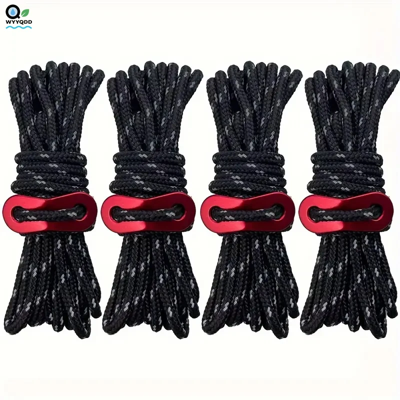 

4pcs Reflective Guyline Tent Rope Multifunction Runners Guy Line Cord Paracord reflective Outdoor Sports Camping Hiking