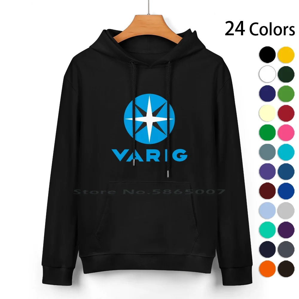 Varig Brazil Pure Cotton Hoodie Sweater 24 Colors Varig Brazil 100% Cotton Hooded Sweatshirt For Women Men Unisex Gifts Heat