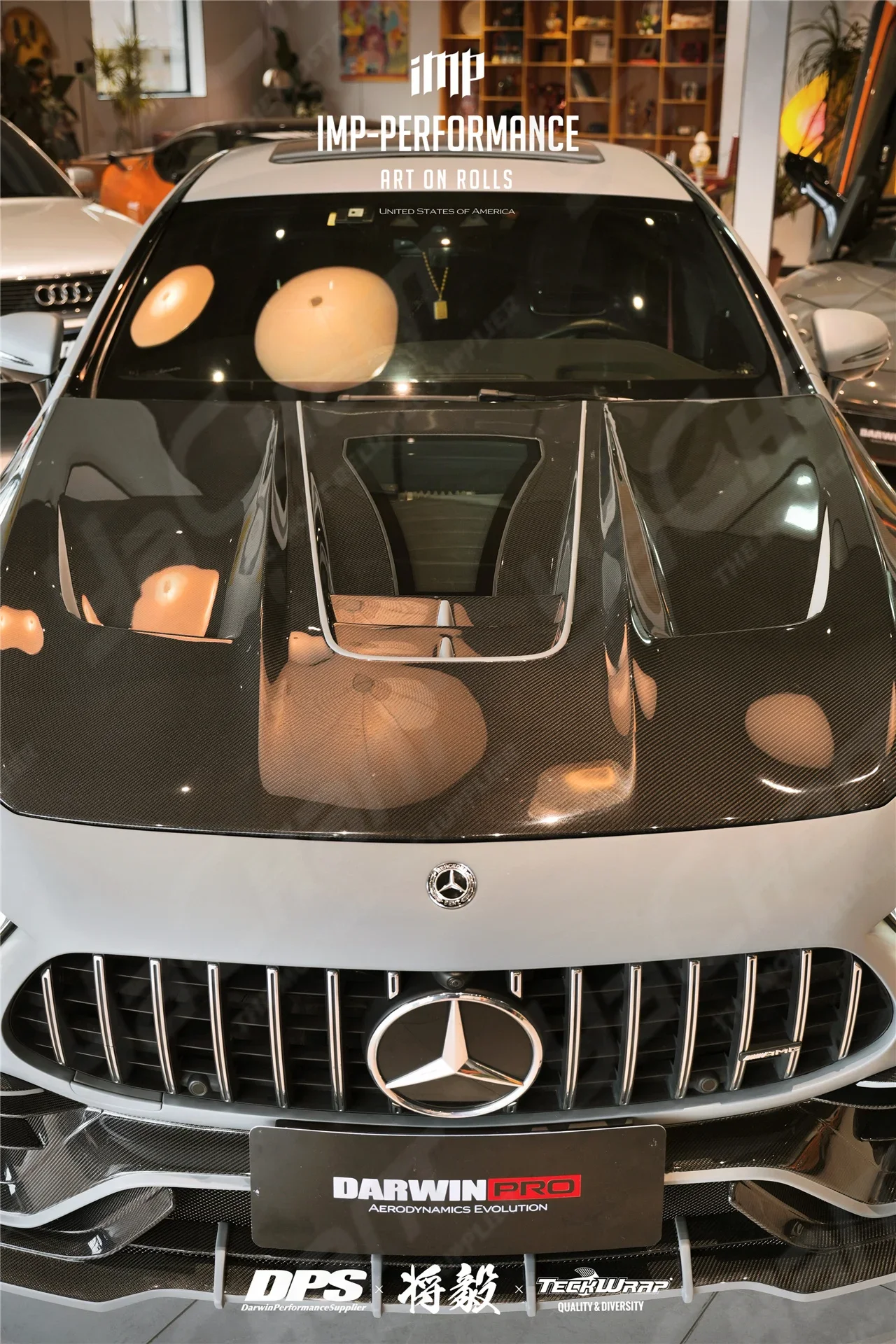 

Carbon Fiber iMP Performance AMG X290 GT50 GT53 GT63S 4-Door Coupe Hood w/ Glass Fit For 2018-2024 MB Rear Spoiler Wing