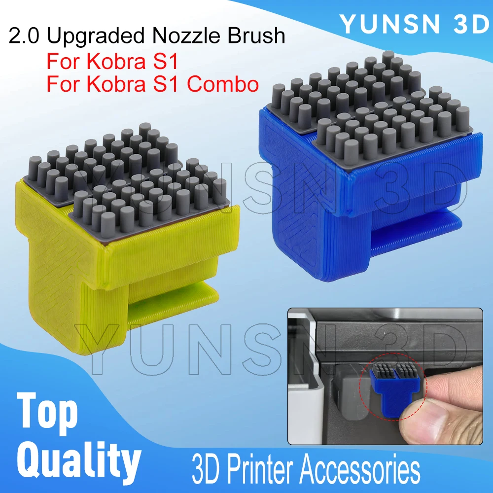 

Silicone Brush For Anycubic Kobra S1 Hotend Nozzle Upgraded Nozzle Wiper Cleanning Tool For Kobra S1 Combo Cleaner Accessories