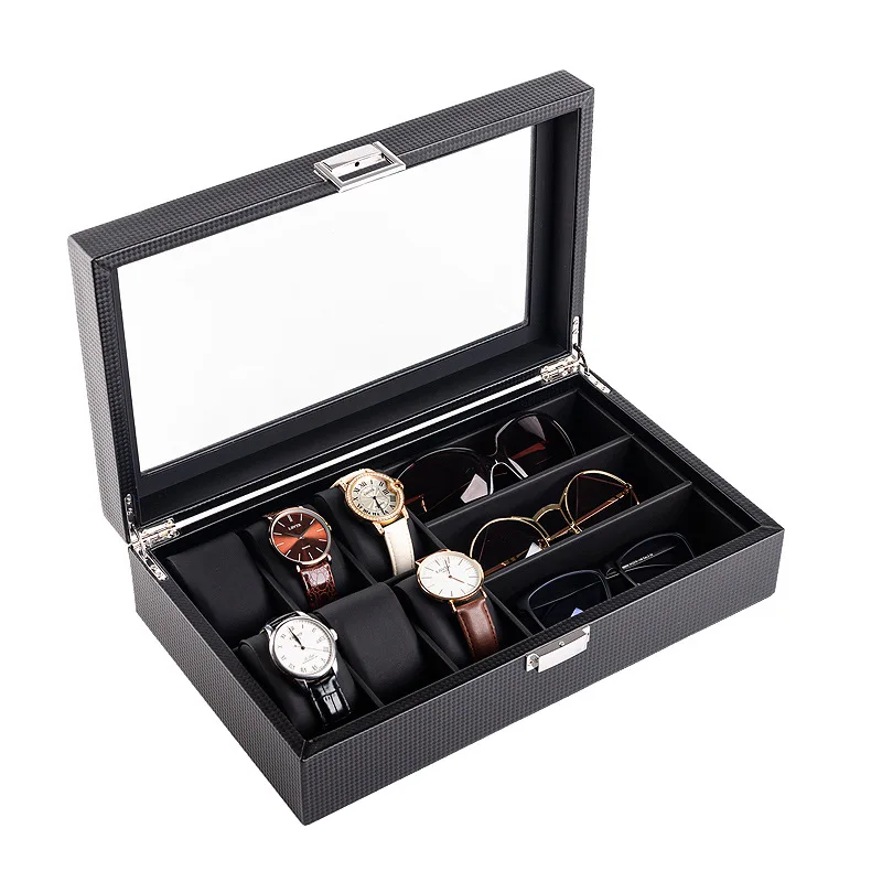 Watch Box Display Cabinet Glasses Storage Bag Sunglasses Storage Box Glass Top The Best Gifts For Men And Women