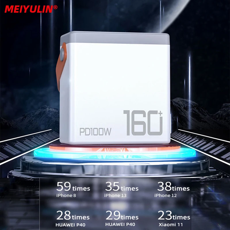 PD100W 160000mAh Power Bank Station Fast Charger Portable Emergency Charging External Battery for iPhone 15 Xiaomi Tablet laptop