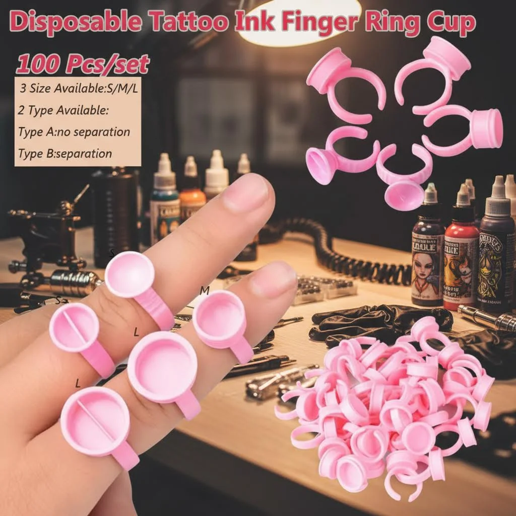 

100 шт. одноразовых мини-стаканчиков для тату-чернил, для тату-оборудования, инструментов для наращивания ресниц и макияжа