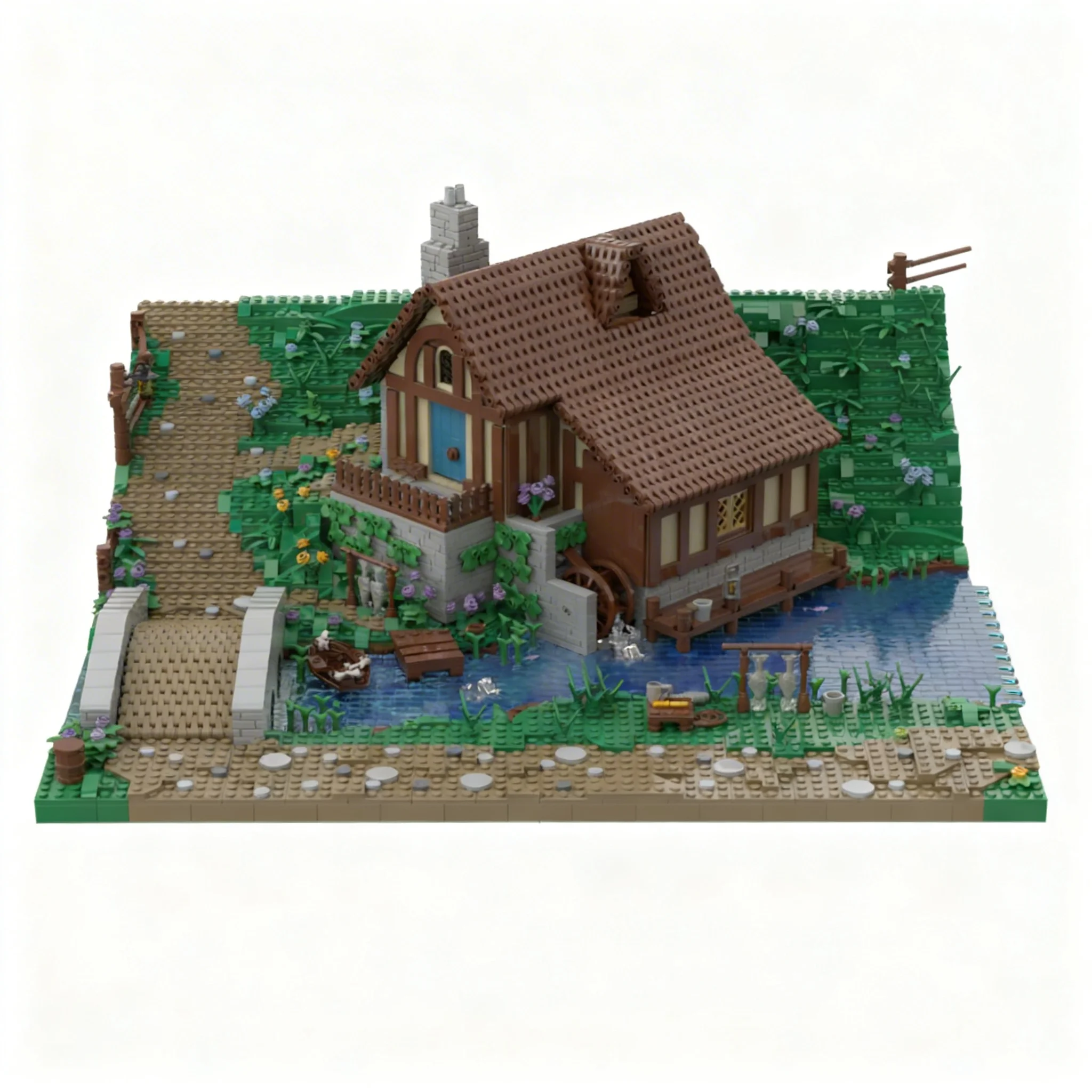 4929pcs MOC Hobbit Lord Rings Hobbiton Section 4 Model Building Blocks Architecture Idea Brick DIY Kids Christmas Gifts Toys