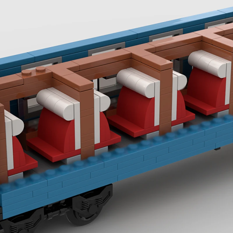 Modello di auto da città MOC Mattoni da costruzione Locomotiva diesel Auto da passeggeri Tecnologia modulare Regali di festa per bambini Assemblare giocattoli vestito