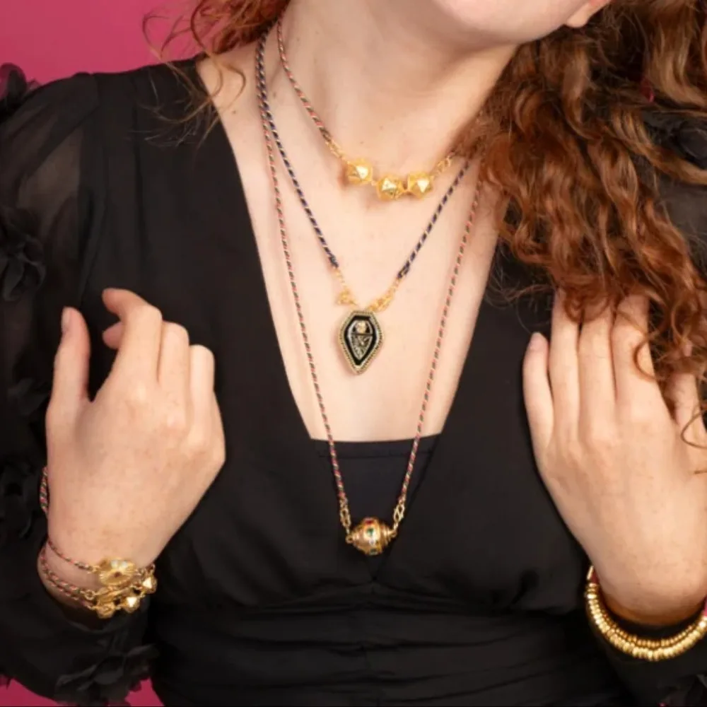 Pendant Women's Collarbone Chain Neck Jewelry Light Luxury Crystal Beaded Necklace Ethnic Style Bohemian Multicolor Necklace