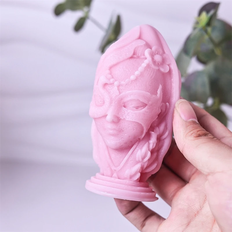 Silicone Mould Resins Molds 3D Human Face Concrete Gypsum Mold Handmade Soap Molds Home Dcorations Dropship