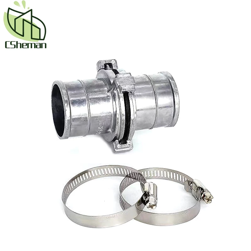 

5 sets Quick Coupling For Water Pipes Aluminum Pipe Fitting Hose Quick Connector with Clamp Agricultural Irrigation Accessory