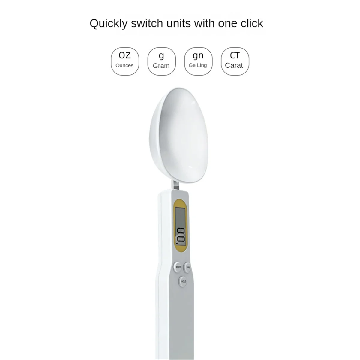 Digital Measuring Spoon Weighing Spoon Scale 500g / 0.1g High Precision with LCD Screen Display for Kitchen Gadgets -A