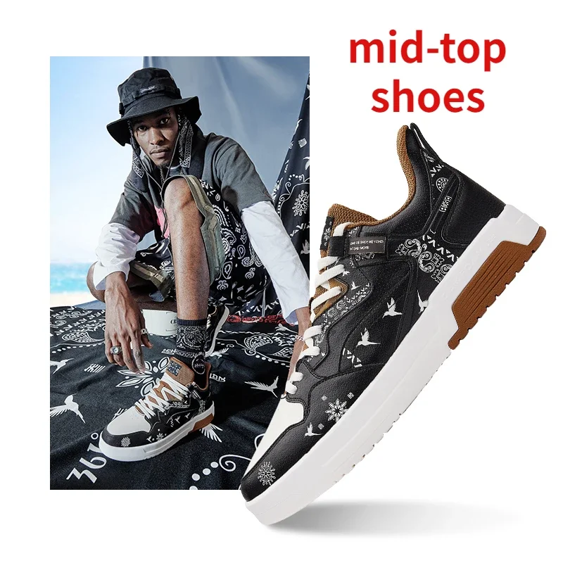 361 Degree sneakers men light running shoes walking sneaker cushion men sports shoe outdoor skateboard shoe black