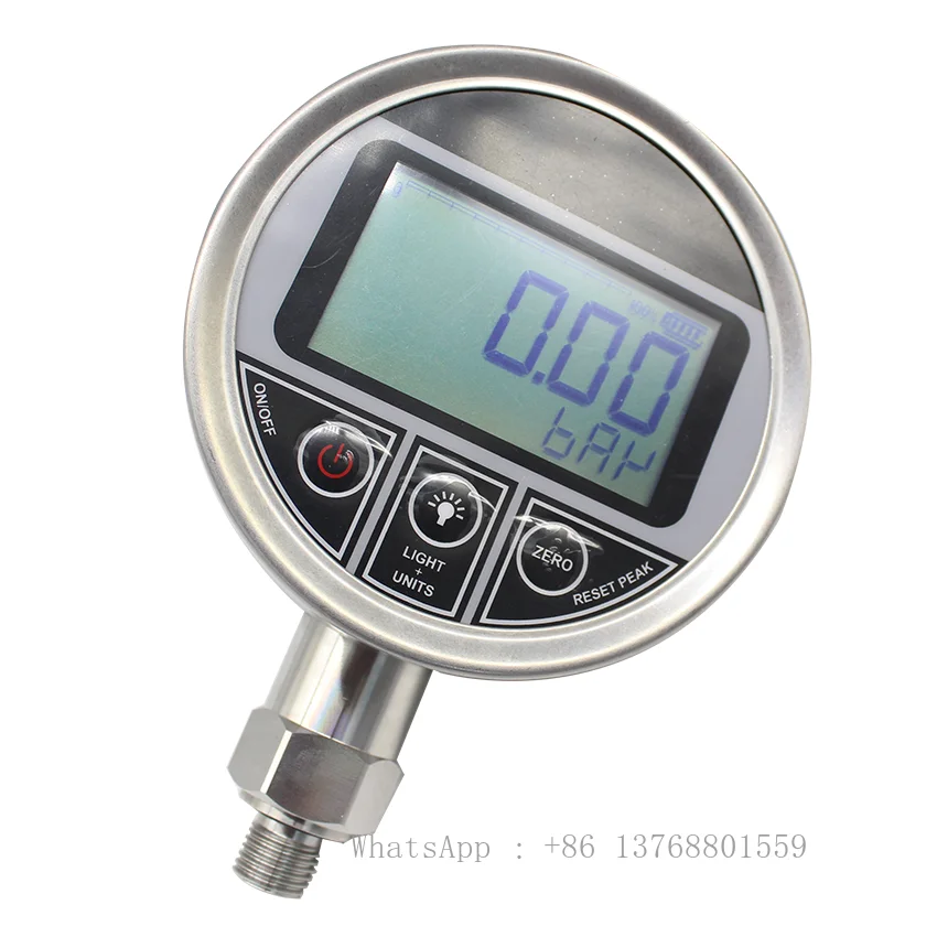 High Precision -0.1~0-100Mpa Digital Pressure Gauge With Data Logger