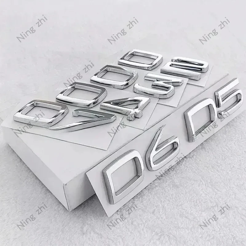 Car Metal D2 D3 D4 D5 D6 D7 Letters Logo Trunk Emblem Badge Sticker For Volvo S40 S60 V40 V50 XC40 XC60 V70 V60 S90 C30 XC90