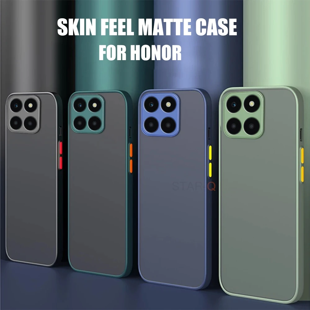 Matte Translucent Hard Case For Huawei Honor X8 X6 X8b X8a X6a X6 70 Lite 4g 5g Shockproof Silicone Frosted Back Cover X6s