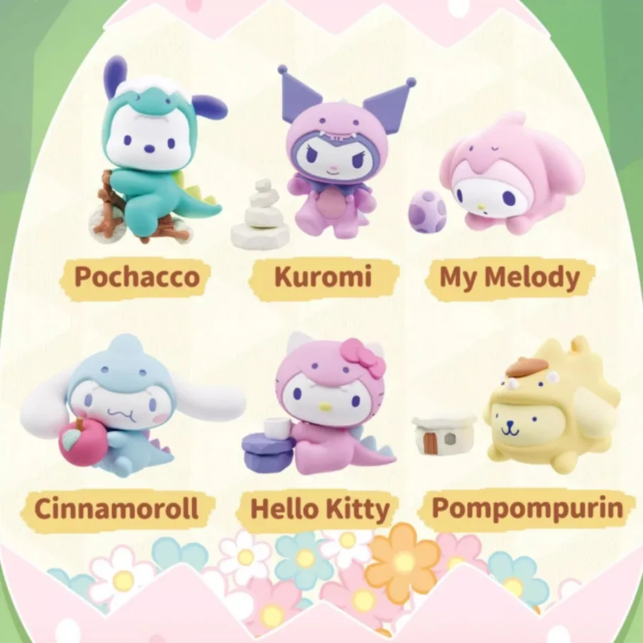 

Genuine Sanrio Dinosaur Kuromi Pochacco My Melody Cinnamoroll Hello Kitty Blind Bag Anime Cartoon Birthday Gift Desktop Decor