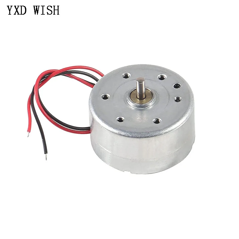10pcs DC 1.5V 3V 4.5V 5V 6V DC Motor Micro 300 Solar Motor For DIY Toys 2 Pins Plug Spacing Brush Motors 2MM 2 Wire Motors