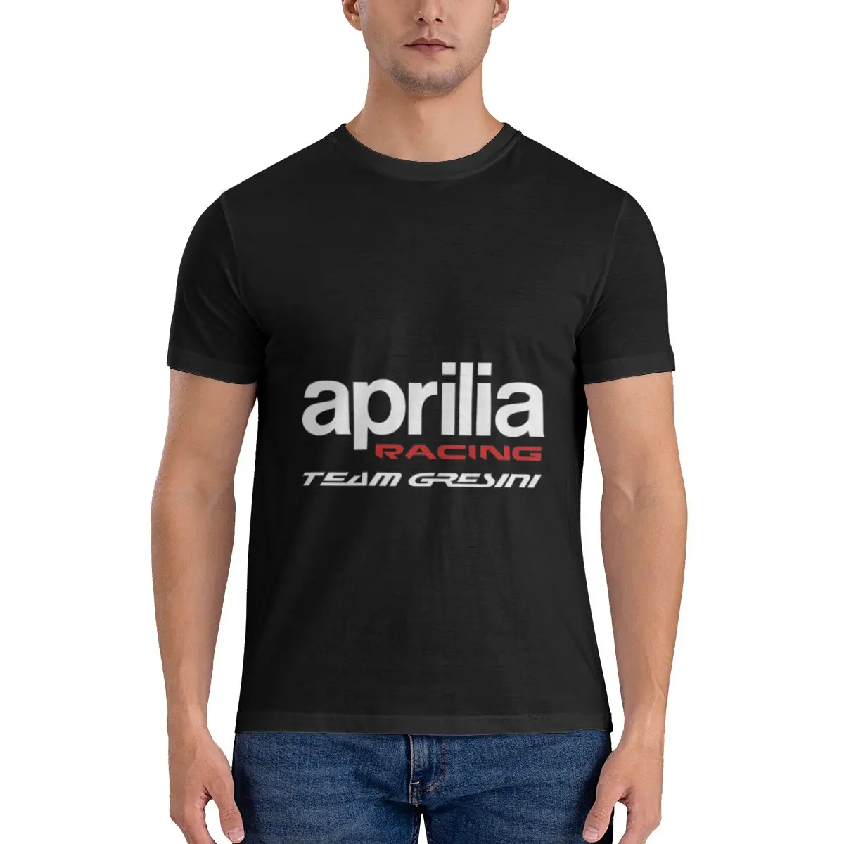 

Aprilia Motorcycle Moto Racing Team Men's Basic Short Sleeve T-Shirt Funny Print T Shirt