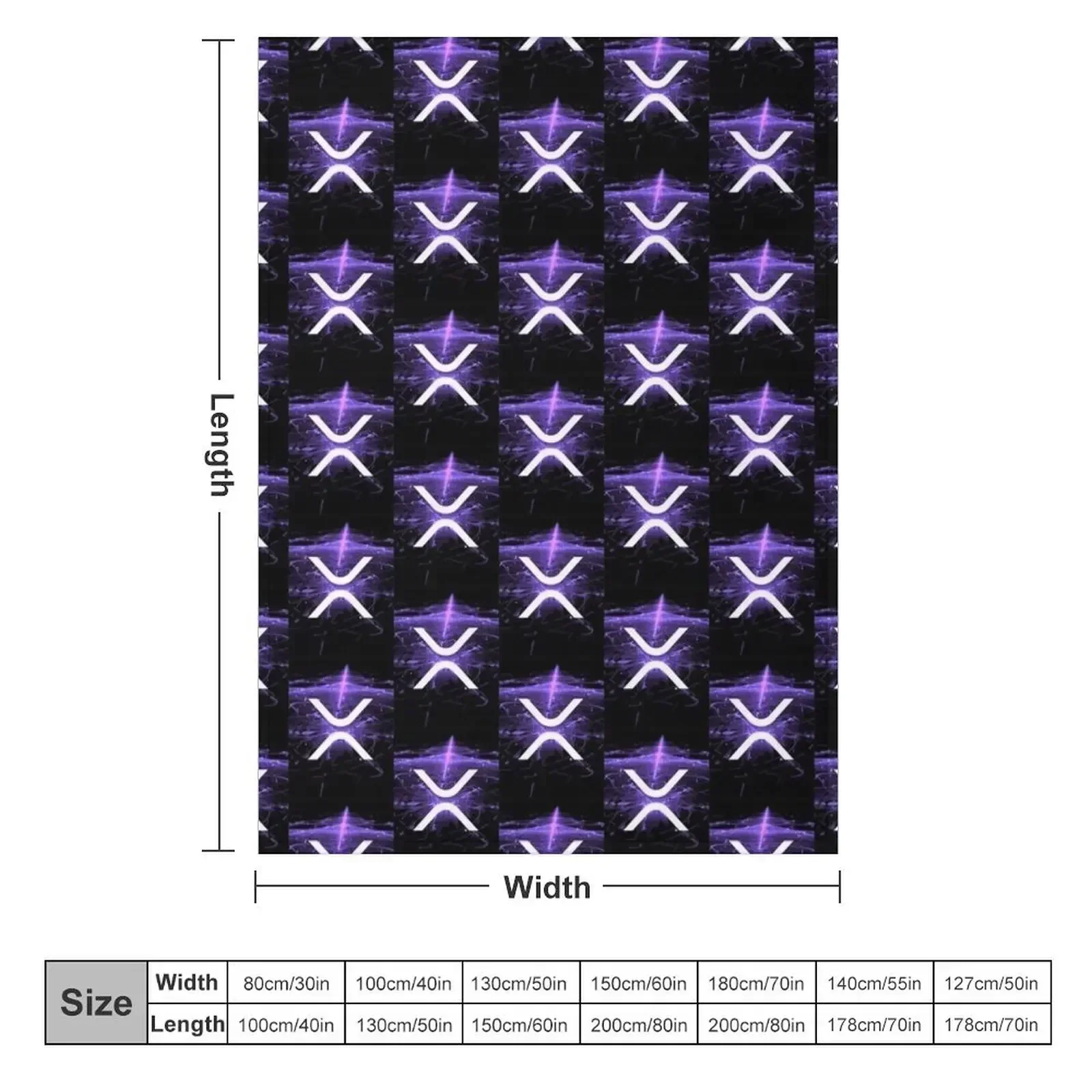 XRP cryptocurrency - XRP V-Neck Classic Throw Blanket couch cozy soft plush fuzzy picnic outdoor blanket