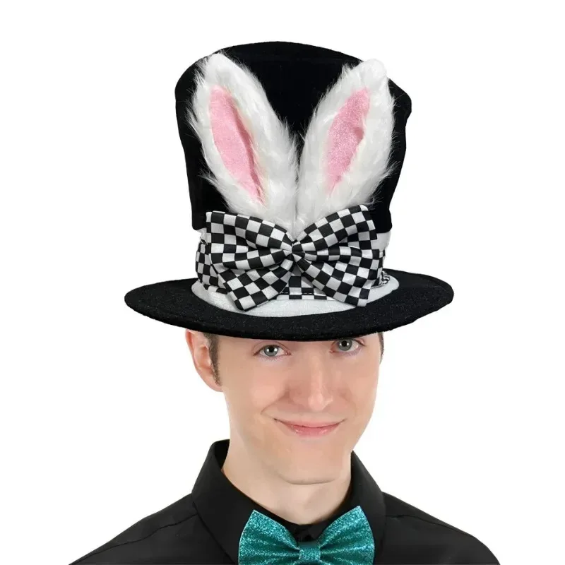 Disfraz de conejito del día de Pascua, sombrero de conejo blanco de Alicia Mr., vestido de fiesta de Carnaval, accesorios de Cosplay