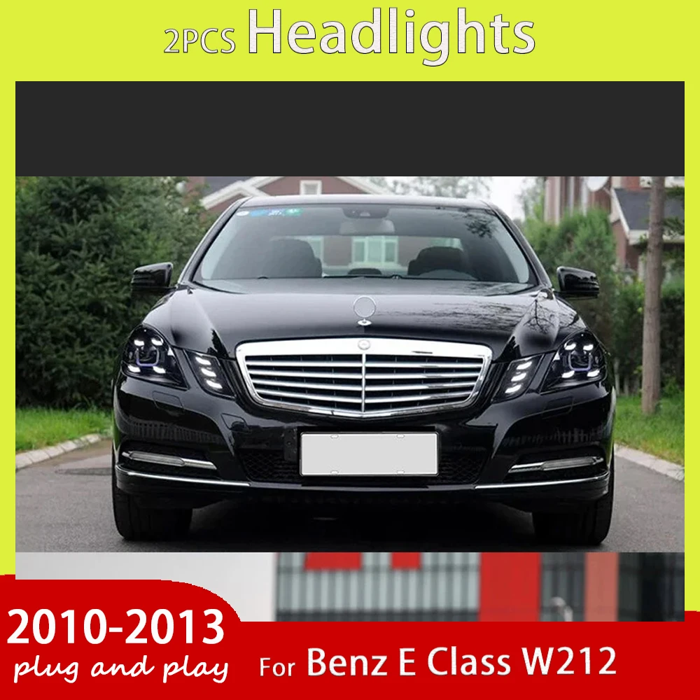

Фара для Benz E-Class W212 2009-2013 Фара W212 LED DRL Ангельские глазки Автомобильный рабочий проектор Автомобильный головной фонарь в сборе