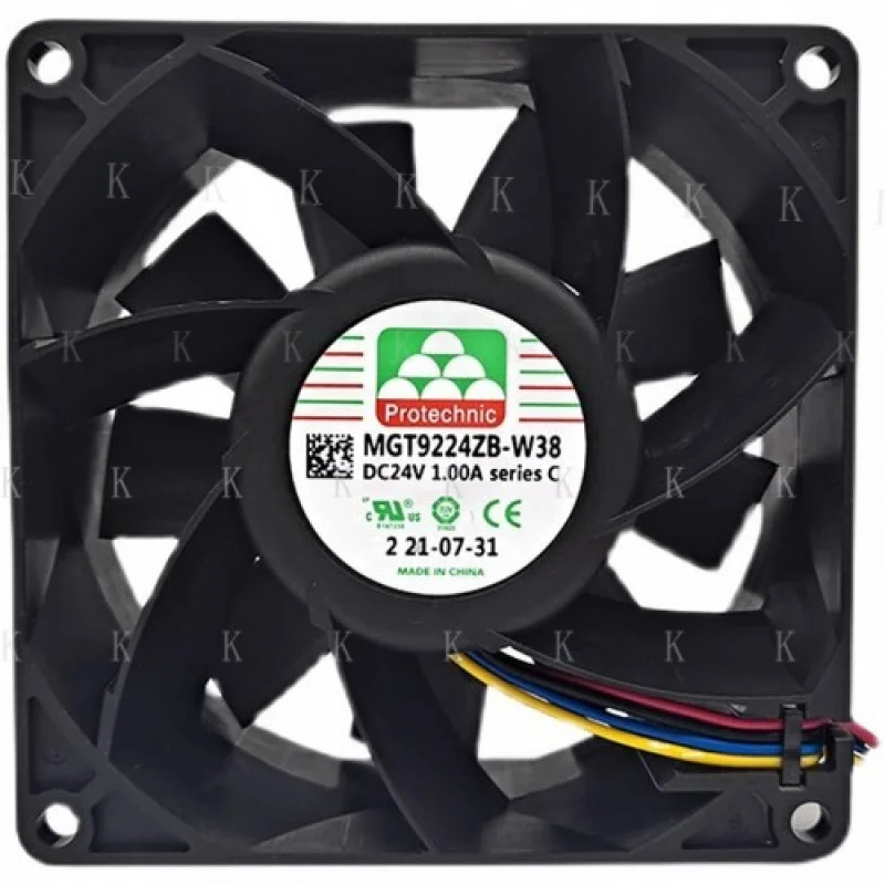 

C for Protechnic MGT9224ZB-W38 C 9238 DC24V 1A 6000RPM 4-Wire Cooling Fan