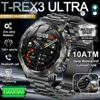Reloj Inteligente Militar 2026, Batería de 1000 mAh, Seguimiento de Actividad Física, Resistente al Agua 10 ATM, Linterna Táctica Deportiva, Reloj con Llamadas para Hombre