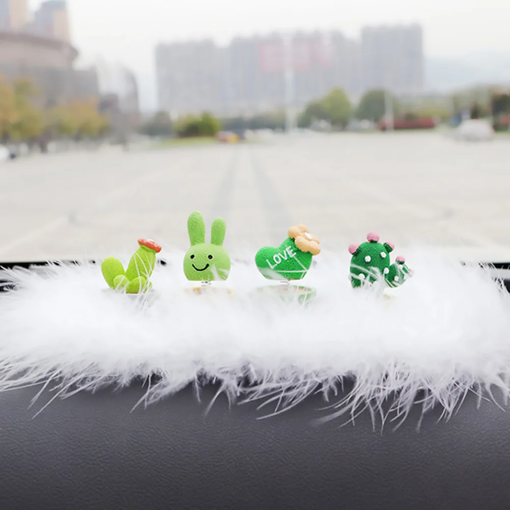 

1Set Resin Cactus Car Decoration Cartoon Swinging Dashboard Ornament Lovely Plant Decoration for Car Interior Cactus Adornment