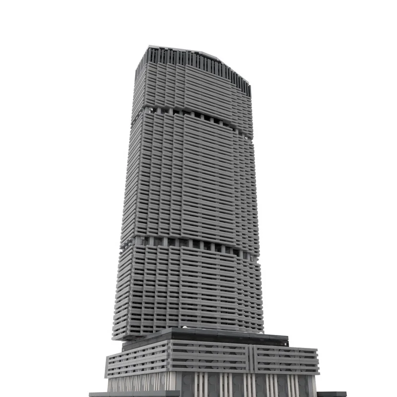 Custom MOC Building Blocks Toy Skyscraper Series MetLife Building 1:800 scale model Creative holiday gifts