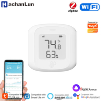 Tuya WiFi/Zigbee Smart Temperature and Humidity Sensor Indoor Thermometer LCD Screen Monitor Work with Alexa Google Assistant